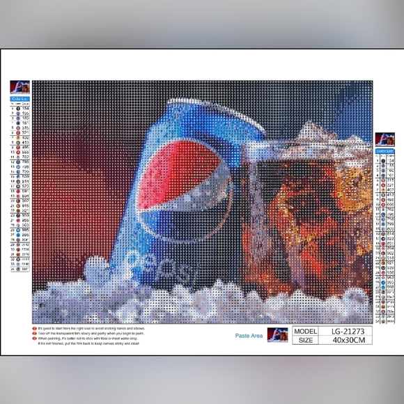 Pepsi DIY 5D Full Round Drill Diamond Painting - Picture 2 of 6